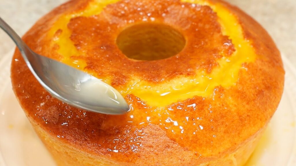 Bolo de Laranja regado com calda