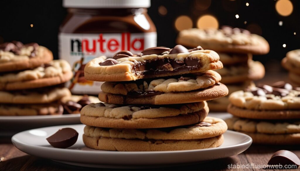 Cookie recheado com Nutella